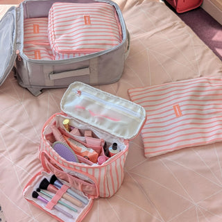 Classic Striped Toiletries Bag